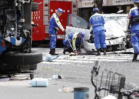 Traffic accident in Tokyo