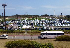 Soccer facility made base for work at Fukushima plant