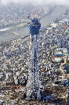 Tokyo Sky Tree tops 400 meters