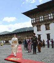 Princess Mako attends welcome ceremony in Bhutan, meets royal couple