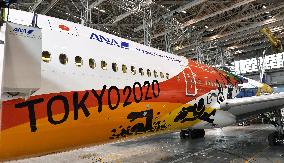 ANA unveils Tokyo Olympics-themed plane