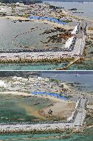 Landfill work for relocation of U.S. base in Okinawa