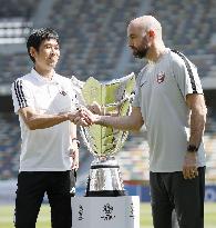 Football: Japan, Qatar coaches ahead of Asian Cup final