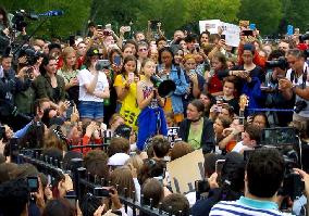 Swedish climate activist Thunberg in Washington