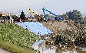 Aftermath of Typhoon Hagibis in Japan