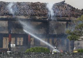 CORRECTED: Fire at World Heritage castle in Okinawa