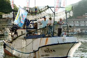 Senkaku activists launch protest voyage from Taiwan