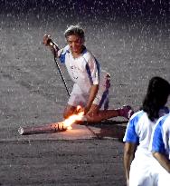 Paralympic torch relay runner falls in opening ceremony