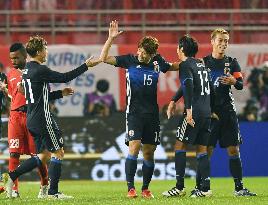 Soccer: Osako marks Japan return with brace in World Cup q'fying warm-up