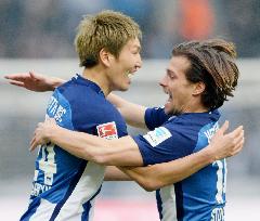 Soccer: Haraguchi strikes to open season's account in Hertha win