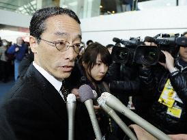 Defense Ministry's Okinawa bureau chief Manabe