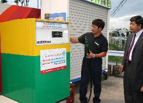 Shiga gas station sells biofuel made from used vegetable oil