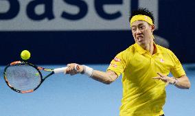 Nishikori beats Lorenzi in Swiss Indoors 2nd round