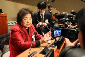 Japanese atomic bomb survivor slams Japan for no show at nuke ban talks