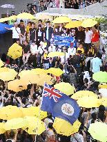 People gather to mark 3rd anniversary of Occupy Central movement