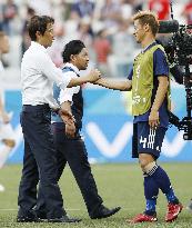 Football: Japan vs Poland at World Cup