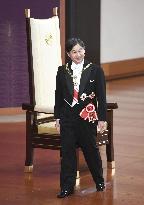 Conferment ceremony of Japanese decoration