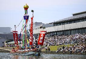 Boat procession festival in western Japan