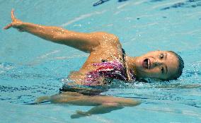 Harada leads after technical routine in synchronized swimming