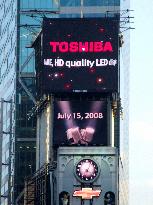 Toshiba lights up colossal Times Square LED display