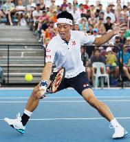 Nishikori, Dimitrov play in doubles at Brisbane Int'l