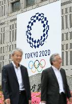 Tokyo Olympics logo displayed on metropolitan gov't building