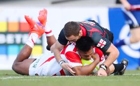 Japan's Matsushima scores try in test match against Georgia