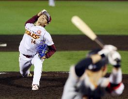 Baseball: Norimoto breaks Nomo strikeout mark in win over Giants