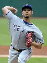 Baseball: Darvish in Rangers-Indians game