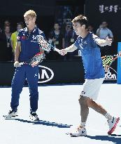 Kei Nishikori and Keisuke Honda
