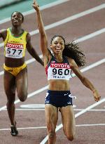 Allyson Felix wins women's 200 meters at world athletics