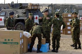 Japan's GSDF advance team prepares for lodging in Kuwait