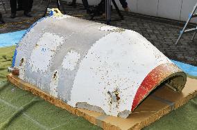 Wreckage believed to be part of N. Korean missile displayed to media