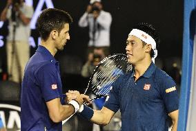 Djokovic ends Nishikori's Australian Open run in q'finals