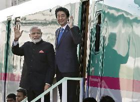 India PM visits bullet train plant on final day of Japan stay