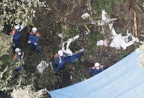 Small plane crash site in western Japan
