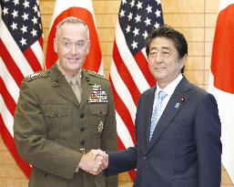 Top U.S. military officer meets Abe, SDF top officer, discuss N. Korea