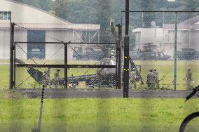 Crash landing of Japanese GSDF helicopter