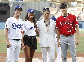 Naomi Osaka, Miyavi at Dodger Stadium
