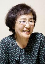 Nobel chemistry prize winner Yoshino's wife