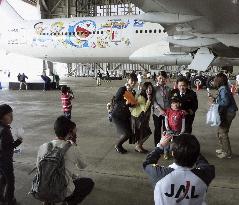 JAL flies Doraemon jet