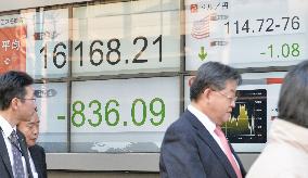 Tokyo stocks dive, dollar tumbles against yen