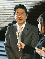 Abe one day after launching Cabinet