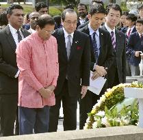 Sri Lanka president visits atomic bombing memorial in Hiroshima