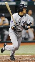 Yankees' Matsui hits double in 4th inning of game vs Rays