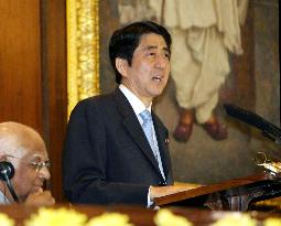 Abe calls for 'broader Asia'