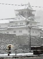 Heavy snow in Sea of Japan areas, coldest day in much of country