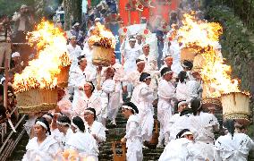 Fire festival at World Heritage site