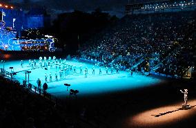 Japan's GSDF marching band takes part in Edinburgh Military Tatoo