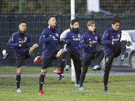 Japan prepare for friendly against Brazil